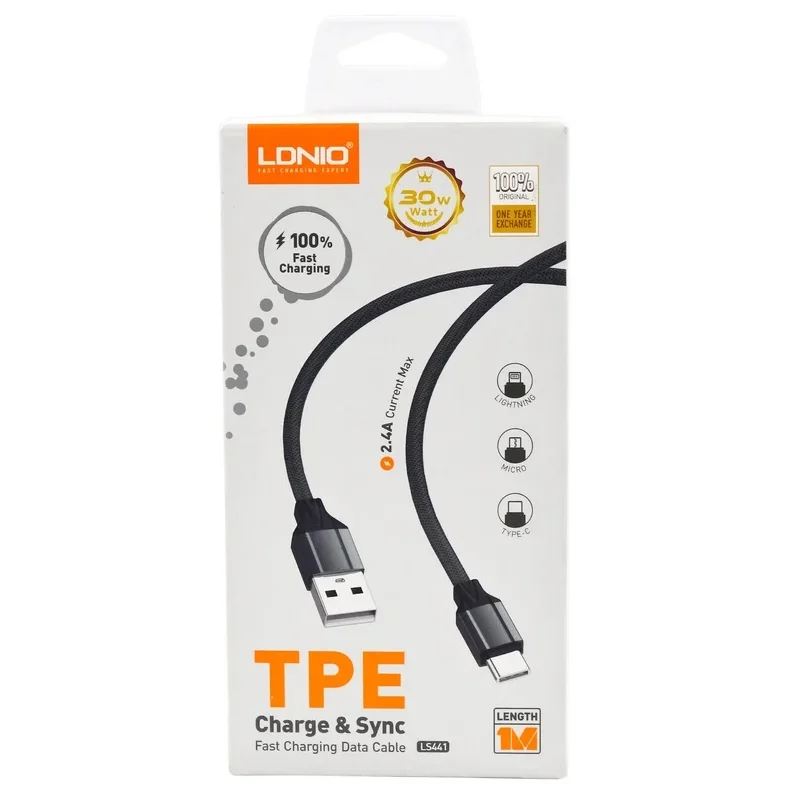 Cable de Datos USB-A a Tipo-C LDNIO 1 Metro